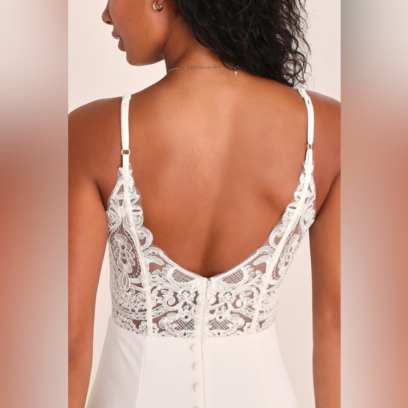 NWOT Lulus Forever a Fairytale White Lace Sleeveless Maxi Dress - Picture 4 of 9